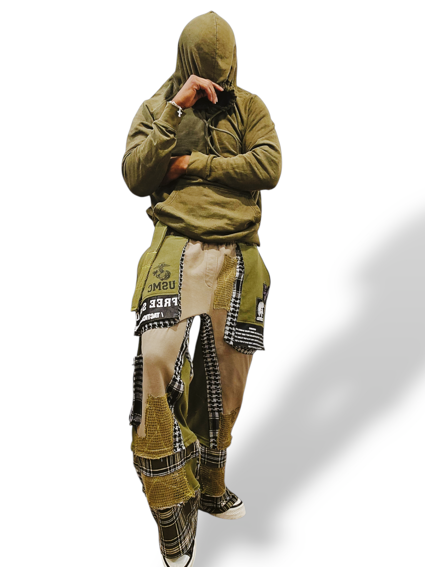 Deconstruction Military Green Jogger Pants