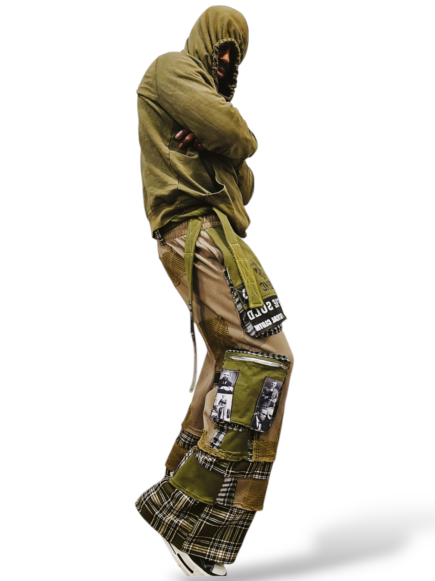 Deconstruction Military Green Jogger Pants