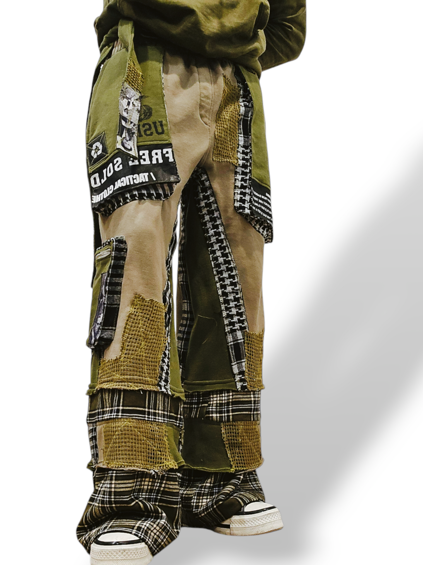 Deconstruction Military Green Jogger Pants