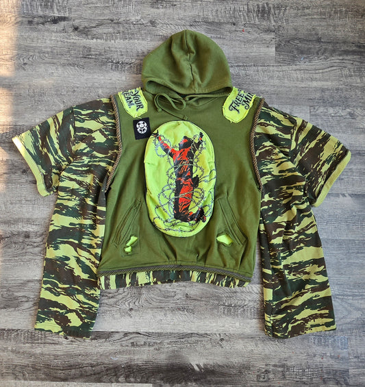 Short, long sleeve hoodi